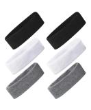 Shop Huture 6-Piece Slipproof Sport Headband Set Unisex Fitness Yoga Running Cycling | Black White Gray - Buy Online on GoSupps.com