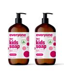 Everyone 3-in-1 Kids Soap & Shampoo - Coconut Cleanser, Berry Blast, 32 Fl Oz (Pack of 2) - Organic Plant Extracts & Essential Oils - Buy Online on GoSupps.com