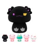 Mewaii 8'' Black Devil Axolotl Mushroom Plushie Stuffed Animal Pillow Toy - Buy Online on GoSupps.com