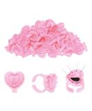 Studio Limited Eyelash Extension Glue Ring - 200 PCS Disposable Heart Shape Cups for Lash Fans & Blossoms - Pink Volume Lashes Supplies - Buy Online on GoSupps.com