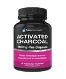 Pure Organic Activated Charcoal Capsules - 600mg | 90 Veggie Capsules for Gas, Bloating, Teeth Whitening & More - Buy Online on GoSupps.com