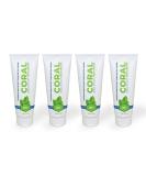Coral White Nano Silver Mint Toothpaste - Natural Fluoride Free Teeth Whitening - SLS Free - Coral Calcium & Nano Silver Infused - 4 Ounce (Pack of 4) - Buy Online on GoSupps.com