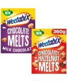 Breakfast Cereal Bundle With Weetabix Chocolate Melts Milk Chocolate 360g and Chocolatey Hazelnut Melts 360g (2 Pack) - Buy Online on GoSupps.com