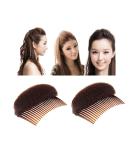 2Pcs Brown Sponge Hair Pad Volume Inserts for Women - Hair Comb Bun Maker Beehive Styler Tool - Buy Online on GoSupps.com