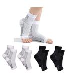 VQRZG Neuropathy Socks 4 Pairs for Women and Men - Soothe Relief Compression Ankle Brace for Plantar Fasciitis Sleeve (L/XL) - Buy Online on GoSupps.com