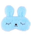 ULIFEMALL Cute 10 Rabbit Blue Sleeping Mask - Soft Fluffy Plush Bunny Blindfold for Kids, Girls, Boys, Women - Perfect for Night, Nap, Travel, Meditation - Buy Online on GoSupps.com