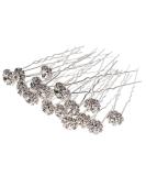 Yantu 20 Pcs Bridal Flower Crystal Hair Pins for Wedding Hair Jewelry - Buy Online on GoSupps.com