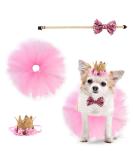 Nicoone Dog Tutu Rock Fly Crown Hat Set | Cute 3-Piece Outfit for Small Dogs & Cats | Perfect Dog Party Gift - Buy Online on GoSupps.com