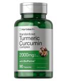 Turmeric Curcumin 2000mg with Black Pepper | 90 Capsules Non-GMO Gluten Free by Horbaach - Buy Online on GoSupps.com