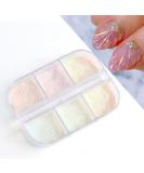 Pearl Holographic Nail Glitter | 6 Grid Chrome Nail Powder for Stunning Nail Art | Aurora Bubble Dipping Dust - Buy Online on GoSupps.com