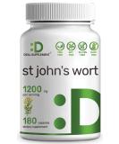 St. John's Wort 1200mg 180 Capsules | 3600mcg Hypericins | Mood Support Supplement - Buy Online on GoSupps.com