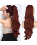 PORSMEER 26 Natural Straight Wavy Drawstring Ponytail Extension in Copper Red - Synthetic Hairpiece for Women & Girls - Buy Online on GoSupps.com