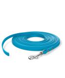 10m Cyan Blue Dog Leash for Small Dogs - Extra Narrow Dirt & Water Repellent with Carabiner - Buy Online on GoSupps.com