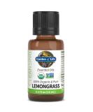 Garden of Life 100% Organic & Pure Essential Oils Cleansing Lemongrass 0.5 fl oz (15 ml) - Buy Online on GoSupps.com