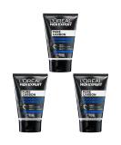 L'Or al Paris Men Expert Face Peeling - 3 Pack 100ml | Pure Carbon Facial Cleanser for Impure Skin - International Shipping Available - Buy Online on GoSupps.com