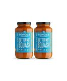 Sonoma Gourmet Organic Butternut Squash Pasta Sauce - Vegan, Non-GMO, Gluten-Free | USDA Organic, No Sugar Added | 25oz Jars (Pack of 2) - 1.56lb - Buy Online on GoSupps.com