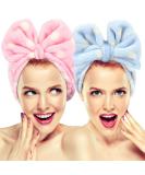 Buy Hairizone Cosmetics Make-Up Headbands - Cute 2 Pack Elastic Hair Bands for Washing Face & Spa - Soft Large Arcs in Pink/Blue - Buy Online on GoSupps.com
