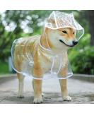 Dog Waterproof Rain Coat Pet Puppy Dog PVC Winter Rain Coat Clear Transparent With Hood In Small Medium Large X-Large (X-Large) - Buy Online on GoSupps.com