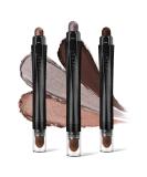 LUXAZA 3PCS Eyeshadow Stick Set - Matte & Shimmer Cream Eye shadow Pencil Crayon for Brightening, Waterproof & Long Lasting Formula - A5-Smoky Star - Buy Online on GoSupps.com