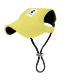 Pawaboo Dog Baseball Cap - Adjustable Sun Protection Hat with Ear Holes for Puppies & Pets | Yellow M - Buy Online on GoSupps.com