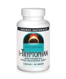 Source Naturals L-Tryptophan 1000 mg - 90 Tablets for Mood & Sleep Support - Buy Online on GoSupps.com