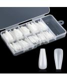 Ballerina Nails Long False Nails Coffin Fake Nails Full Cover Length 100 Pieces Artificial Fingernails Tip with Case for Nail Salons and DIY Nail Art 10 Sizes (Natural) - Buy Online on GoSupps.com