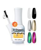 15ml No Wipe Top Coat for Metallic Gel Nail Polish - Create Mirror Chrome Effect Easy | Best Top Gel for Chrome Nails - Buy Online on GoSupps.com
