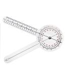 Rehabilitation Advantage 12'' Clear Plastic Goniometer 360 Degree ISOM - Lightweight 0.1 lb - Precise Range of Motion Measurement Tool - Buy Online on GoSupps.com