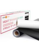 HTVRONT 12x12ft White and Black Heat Transfer Vinyl Rolls - Easy to Cut & Weed for Shirts - Iron On HTV Design - Buy Online on GoSupps.com