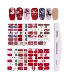 Kalolary 8 leaves nail with 1 pieces of nail file Christmas nail sticker nail art decals sticker sticker self -adhesive manicure sticker beautiful fashion decoration nail ticker pattern a - Buy Online on GoSupps.com