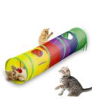 Andiker Cat Tunnel: Collapsible Pet Tube Toy for Indoor/Outdoor Fun - 2 Hole Design with Fun Ball - 25 * 120cm - Buy Online on GoSupps.com