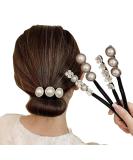 4PCS Women Magic Hair Bun Maker with Pearl and Flower - Hair Styling Tool - Buy Online on GoSupps.com