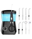 Mouth shower electric - Turewell interdental room cleaner with 10 pressure levels and 8 nozzles IPX7 waterproof oral irrigator 600ml water flowers for home (black) - Buy Online on GoSupps.com