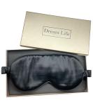 Buy 22mm 100% Mulberry Silk Sleep Eye Mask - Luxurious Black Travel Shade for Men & Women - Buy Online on GoSupps.com