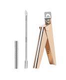 Rhinocats Acrylic False Nail Clippers with Magnets & Length Measurement - Stainless Steel Nail Tip Cutter for Salon & Home - Gold Manicure Set - Buy Online on GoSupps.com