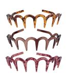 3 Pcs Resin Sharks Tooth Comb Hairbands - Hair Accessories for Women and Men - 3 Colors - Buy Online on GoSupps.com