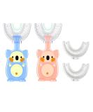 Buy 4-Pack Children U-Shaped Toothbrush | 360 Silicone Brush for All-Around Cleaning | Safe & Effective Oral Care in Orange & Blue - Buy Online on GoSupps.com