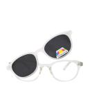 ALANNAH Women's Reading Glasses with Detachable Clip-On Polarized Lens | Clear Frame (+2.50) - Stylish & Versatile Eyewear - Buy Online on GoSupps.com