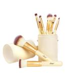 Matto 10-Piece Golden Makeup Brush Set with Holder | Foundation, Powder, Mineral, Eye & Face Brushes - Buy Online on GoSupps.com