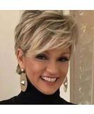 Creamily Short Blonde Wigs for Women Pixie Cut Wigs with Bangs Natural Straight Layered Synthetic Hair Short Wig for Women Daily Cosplay Party Wig Blonde Mixed Brown Brown Mix Blonde #613/27B - Buy Online on GoSupps.com