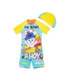 BONVERANO Baby Boys Swimsuit - Short-Sleeve One Piece Swimwear (3-6 Months) with UPF 50+ Sun Protection - Buy Online on GoSupps.com