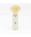 Men's Travel Shaving Brush - White Badger Hair & Stainless Steel Handle | Portable Grooming Essential - Buy Online on GoSupps.com