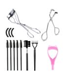 DALAETUS 13 Pcs Stainless Steel Lash Curler Set Eyelash Curler with Silicone Pad Steel Eyelash Brush Eyelash Comb Disposable Brushes Assist Clip Partial Curler for Women - Buy Online on GoSupps.com