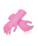 Vgo... Heavy Duty Cleaning Gloves Lined Nylon Household Gloves Reuseable in TPE Latex Free Thicker Antislip Washing Up Gloves for Kitchen Bathroom Gardening Painting with Flower Flavor 1 pair Large(pack of 1) Sweet Pink - Buy Online on GoSupps.com
