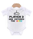 ART HUSTLE Player 3 Has Entered The Game Short Sleeve Bodysuit/Baby Grow For Baby Boy Or Girl 0-3 Months White - Buy Online on GoSupps.com