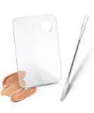 Professional Acrylic Makeup Palette Tray with Spatula - Ideal for Foundation Eye Shadow Lipsticks & Nail Art - International Shipping Available - Buy Online on GoSupps.com
