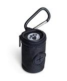 iGadgitz Home U7168 Fabric Dog Waste Bag Dispenser Dog Poo Bag Holder with Carabiner Clip - Black - Buy Online on GoSupps.com