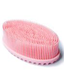 Silicone Body Scrubber & Bath Brush for Gentle Exfoliation - Pink - Buy Online on GoSupps.com