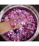 10g Holographic Purple Heart Glitter Confetti - Ideal for Party Decoration, DIY Crafts, Nail Art & Body Art - Buy Online on GoSupps.com