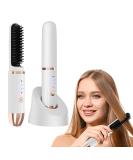 Cordless Hair Straightener Brush | Portable Mini Electric Comb for Men & Women | Ionic Thermal Wireless Hot Brush (White) - Shop Now - Buy Online on GoSupps.com